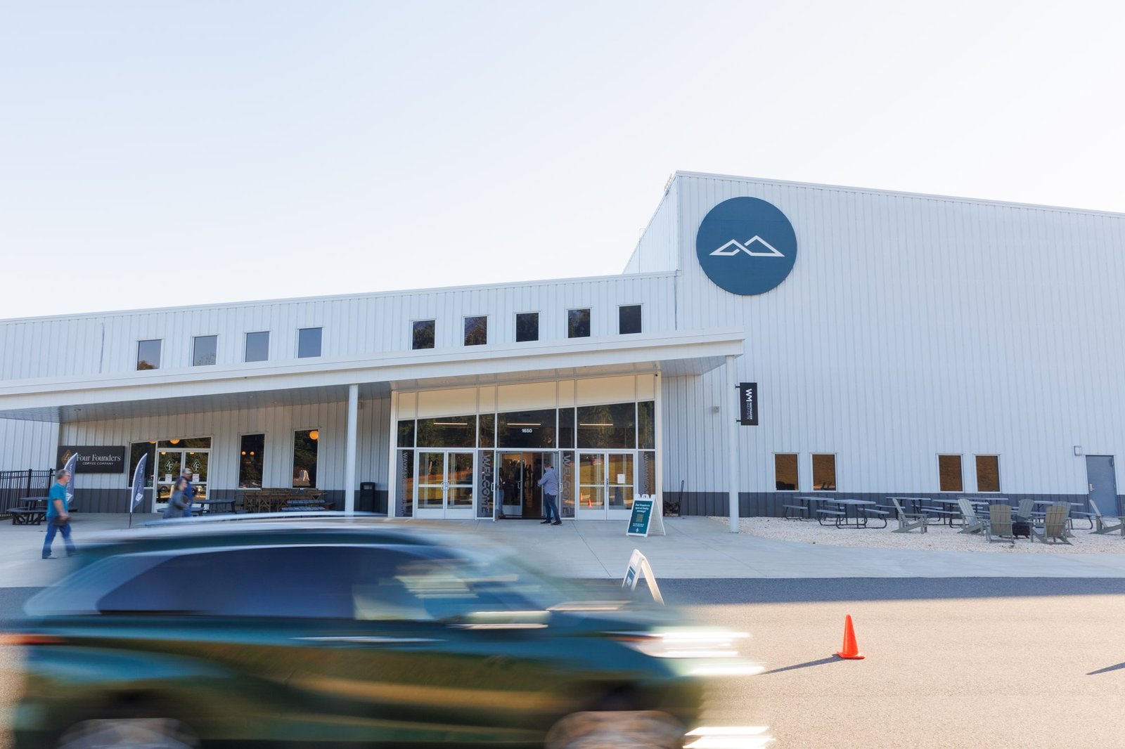 A car passes the entrance to Waymaker.Church