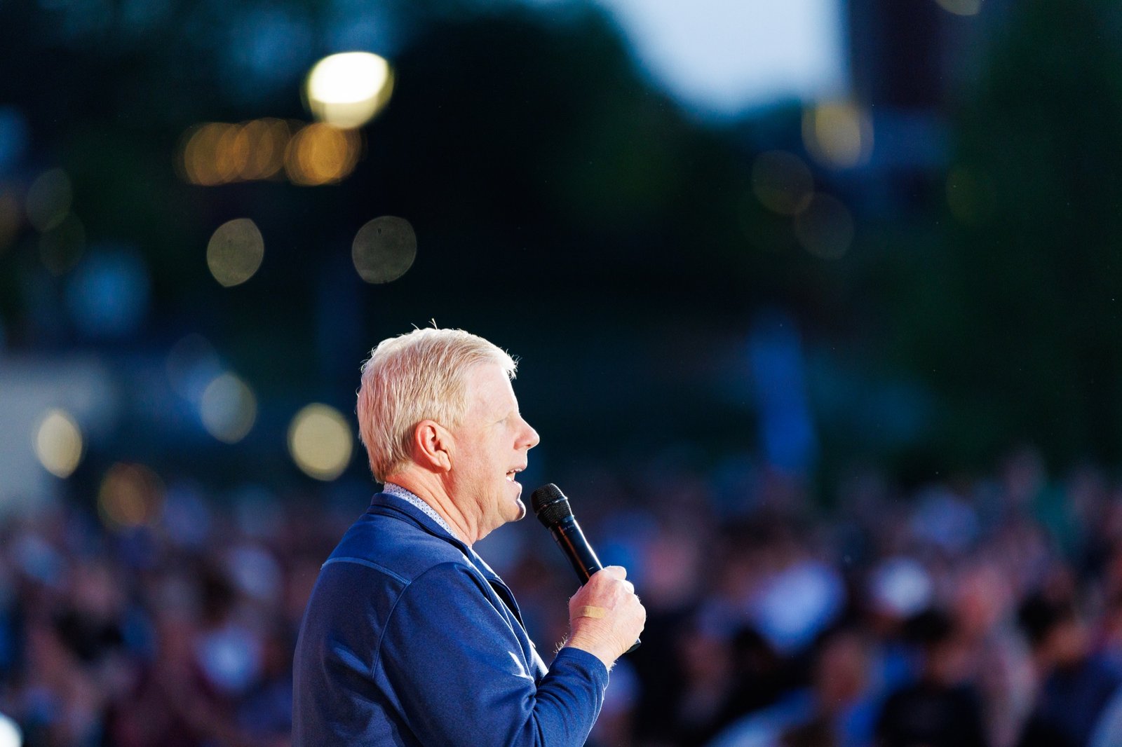 A speaker addresses the Campus Community audience